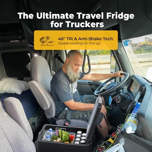 BougeRV 12V Refrigerator Fridge Freezer Portable Car Fridge 42 Quart Electric Cooler 12V/24V DC 110~240V AC for RV Camper Truck Jeep Pickup SUV Van Boat Camping Tailgating Road Tri thumbnail 5