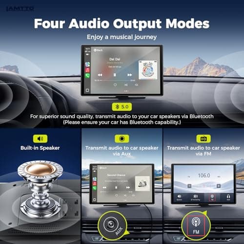 LAMTTO 11" Wireless CarPlay Screen with in-Cell Display - Dual-Band WiFi, OTA Updates & Mirror Link for iPhone & Android, A Thoughtful Gift for Family & New Drivers thumbnail 9