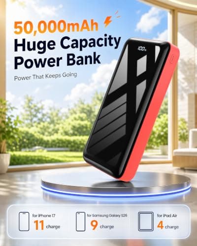 Miniatura de Power Bank 50000mAh: Carga Rápida 22.5W USB-C 2