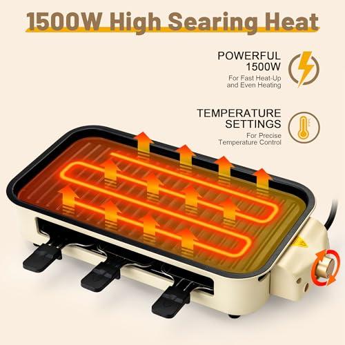 Miniatura de Parrilla Eléctrica Pukomc 2 en 1 Para Interiores 4