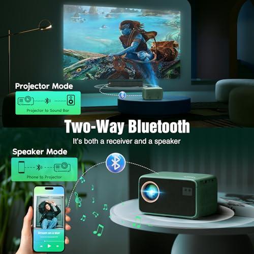 TMY 4K Projector with WiFi Bluetooth, Compatible with Netflix/Prime Video/YouTube, Outdoor Portable Home Theater Movie Projector, Smart Projector for Indoor Outdoor Movies, Gaming  thumbnail 7