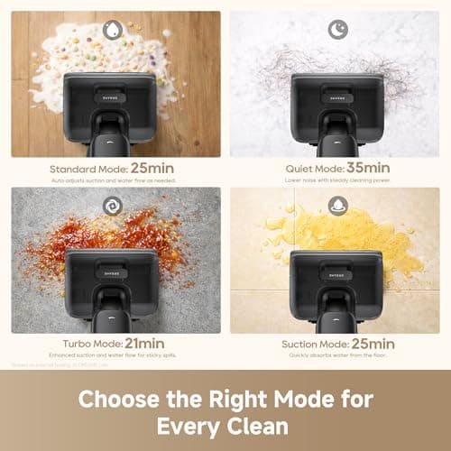dreame Aero Wet Dry Vacuum Cleaner, All-in-ONE Vacuum Mop for Wet & Dry Messes, 0 Hair Residue Great for Pet Owners, One-Press Self-Clean, 180° Lie Flat, 35mins Runtime for Hard Floor Cleaning