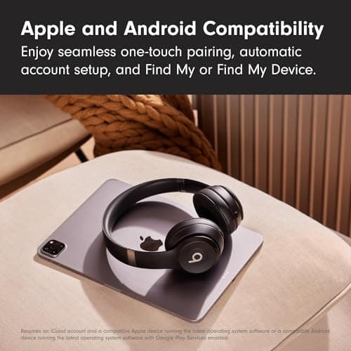 Beats Solo 4 - Wireless On-Ear Bluetooth Headphones, Up to 50-Hour Battery Life, Ultra-Lightweight Comfort, Powerful and Balanced Sound, Apple & Android Compatible - Matte Black thumbnail 8