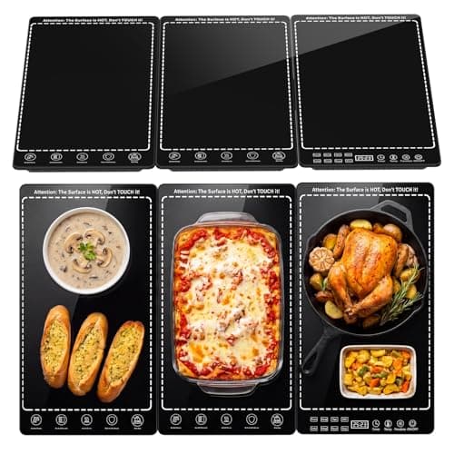 Miniatura de Charola eléctrica para calentar comida, 3 en 1 para fiestas y buffets 7