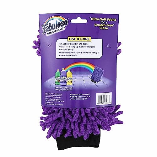 Manopla Limpiadora de Microfibra Fabuloso, Sin Rayones ni Pelusa