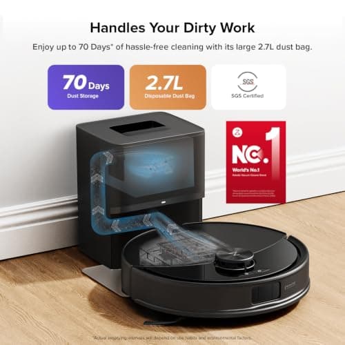 Robot aspirador y trapeador Roborock Q10 S5+ con base de autovaciado (Negro)