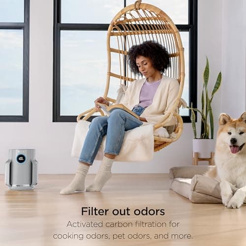 Shark Air Purifier for Home, NeverChange Compact Pro, for Bedroom, Nursery, Home Office, Dorm, HEPA-Exceeding Filter, Captures Pollutants, Pet Dander, Dust, Odor, Smoke, and More,  thumbnail 7