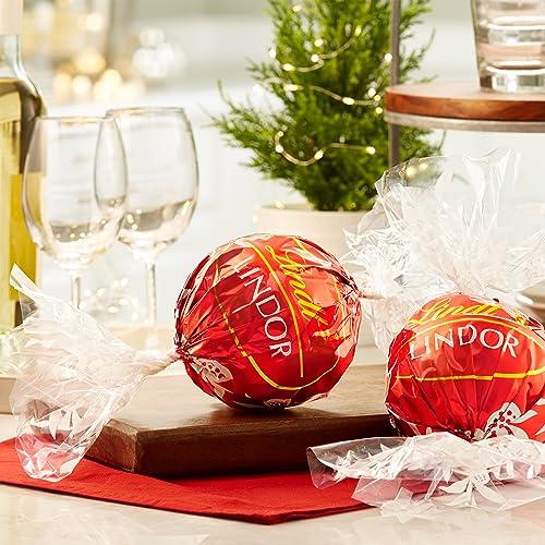 Lindt LINDOR Holiday Milk Chocolate Truffle Candy Maxi Ball, 8.8 oz. thumbnail 2
