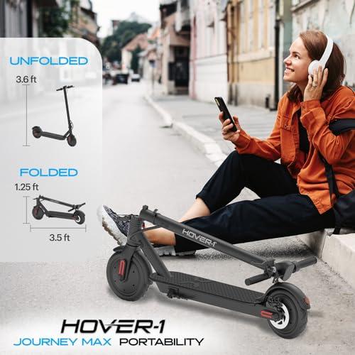 Hover-1 Journey Max Adult Electric Scooter with 700W Brushless Dual Motor Hill Climber, 19 mph Max Speed, and 26 Mile Range Commuter Scooter For Adults and Teens.