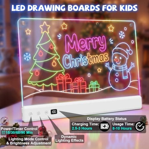 Miniatura de Pizarra LED Honesorn de 16'' para Niños con 16 Efectos de Luz Recargable 7
