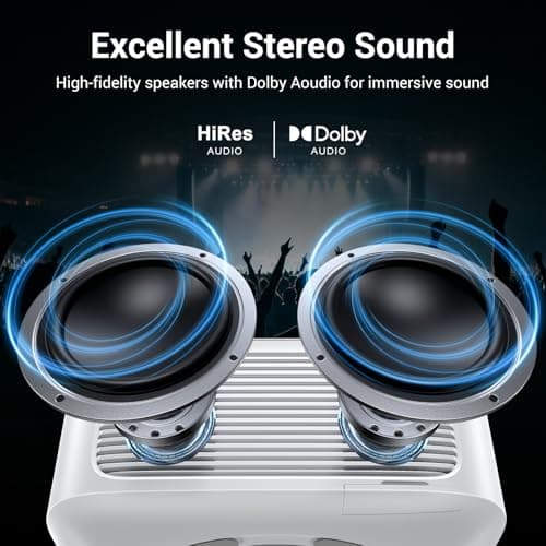 Proyector Inteligente HAPPRUN para Exterior: 4K, Apps Integradas y Audio Dolby 30W