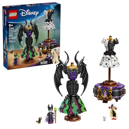 LEGO Disney Villains Maleficent’s and Cruella De Vil’s Dresses Kids Toy - Fashion Building Toy for Girls and Boys, Ages 9+ - Gift Idea for Birthdays, Holidays, & Disney Fans - 4326