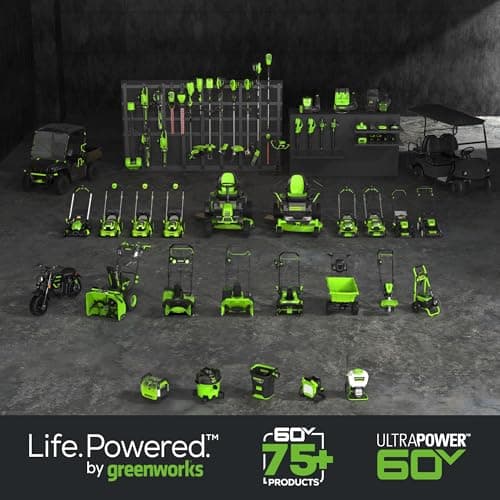 Desbrozadora inalámbrica Greenworks 60V de 16 pulgadas con batería de 4.0 Ah