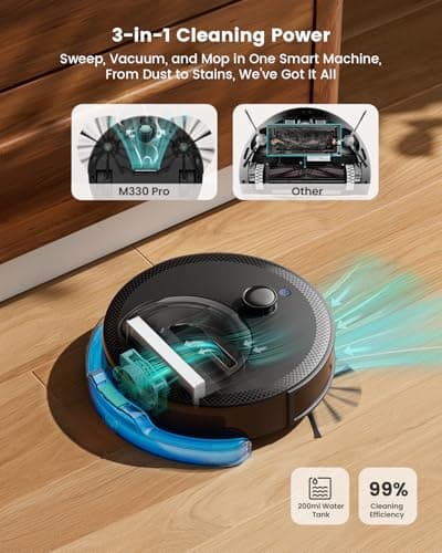 Miniatura de Lefant M330 Pro: Robot Aspiradora y Trapeadora Inteligente con Navegación Avanzada y ¡Súper Precio! 5