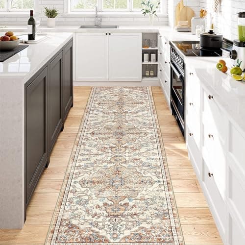 Pauwer Hallway Runner Rug 2x8, Washable Non Slip Boho Soft Kitchen Runner