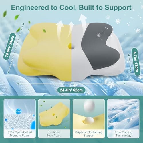 Miniatura de DONAMA Cervical Pillow Ergonomic Memory Foam Pillow for Neck Support 2