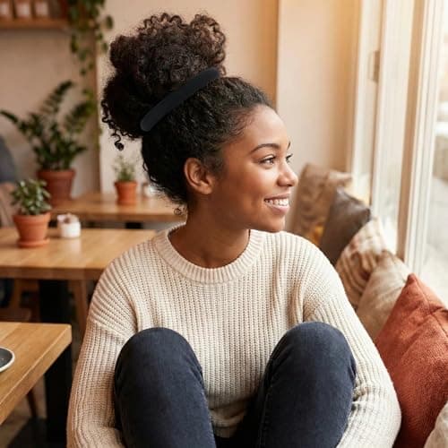 Miniatura de 50 Ligas elásticas negras para cabello, sin costuras y sin daños 7
