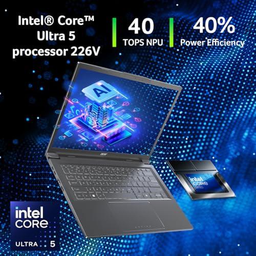 acer Aspire 14 AI Copilot+ PC | 14" WUXGA Display | Intel Core Ultra 5 Processor 226V | NPU: Up to 40 Tops - GPU: Up to 53 Tops | Intel ARC 130V | 16GB LPDDR5X | 512GB SSD | Wi-Fi 