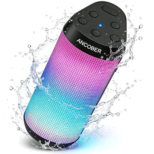 Bluetooth Speaker Portable Wireless, 20W Stereo Loud Sound, 8 Modes LED Light Show, 30H Playtime, IPX4 Waterproof, TWS Pairing, Built-in Mic, BT5.3 for Outdoor, Party, Travel, Home thumbnail 14