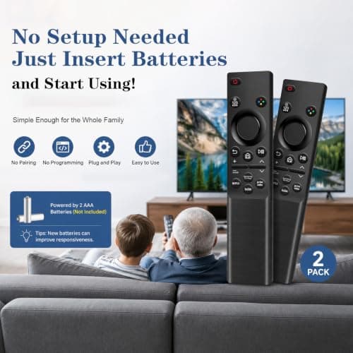 Paquete de 2 Controles Remotos Universales para TV Samsung, ¡Listos para Usar!