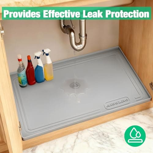 Tapete protector impermeable de silicona para debajo del fregadero (22" x 19")