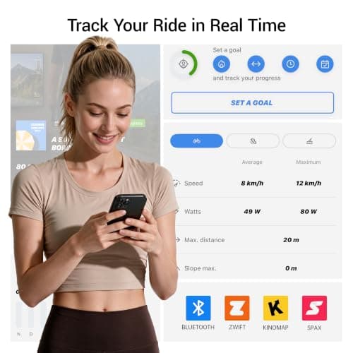 Miniatura de Bicicleta Estática CURSOR de Resistencia Magnética con APP para Casa 2