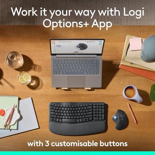 Logitech Ergo M575S Wireless Bluetooth Trackball Mouse - Graphite Blue Ball | Easy thumb control, precise and smooth tracking, Bluetooth and includes Logi Bolt USB receiver, PC Mac compatible thumbnail 5
