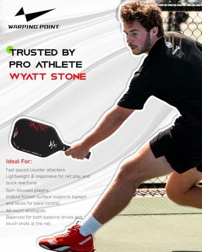Miniatura de Pala de Pickleball Nightblade Avalada por Tina Pisnik, Núcleo de Polímero con Espuma, Aprobada USAPA/UPA-A, Superficie Endura Friction y Mango Largo 4