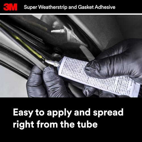 3M Super Weatherstrip and Gasket Adhesive, 08581, Black, 2 fl oz Tube, 1 Per Pack thumbnail 5