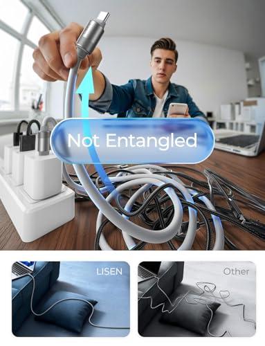 Cable USB C LISEN 240W de 3m para Carga Rápida 'Chubby'