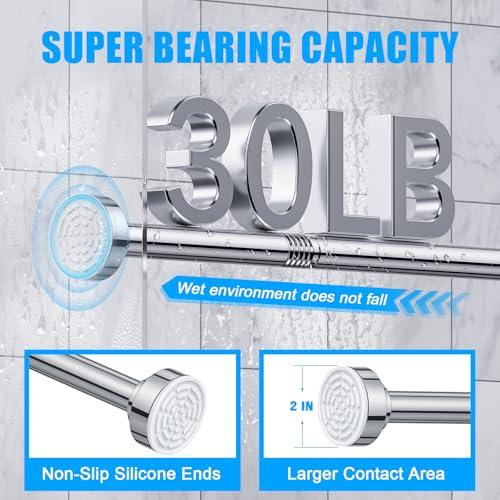 Barra de Cortina de Ducha TEECK Ajustable 32-80 pulg. - Sin Taladrar ni Óxido