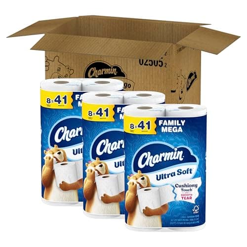 Charmin Ultra Soft Cushiony Touch Toilet Paper, 24 Family Mega = 123 Regular Rolls, White thumbnail 11