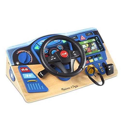 Melissa & Doug Vroom & Zoom, Interactive Wooden Dashboard, Racing Car Steering Wheel Toy, Lights & Sounds, Preschool Learning Toys for Girls & Boys 3+ - FSC Certified thumbnail 4