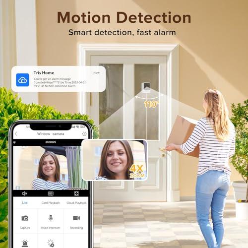Cámara de Seguridad STSVA 3MP 2K para Ventana con Visión Nocturna a Color y WiFi Dual