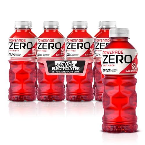POWERADE ZERO Ponche de Frutas, 8 Botellas de 20 oz fl