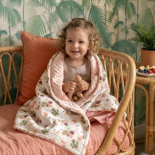 GLLQUEN BABY Muslin Baby Blankets for Boys & Girls, 2-Layer Toddler Blanket thumbnail 2