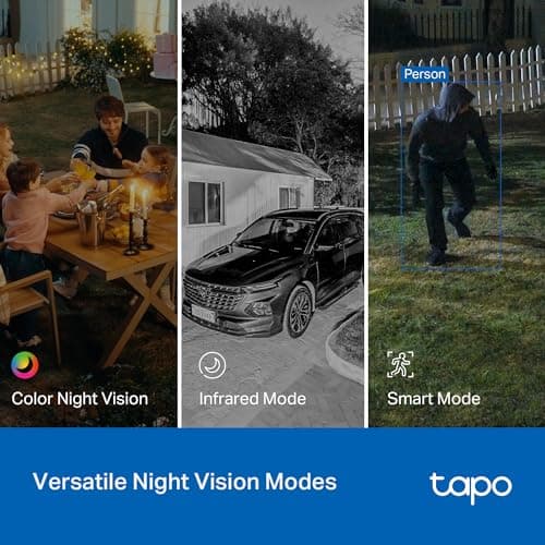 Tapo 2K Indoor/Outdoor Pan/Tilt Wired Security Camera - Baby Monitoring, Person & Baby Cry Detection, 360° Motion Tracking, Color Night Vision, Subscription-Free Local Storage or O thumbnail 9