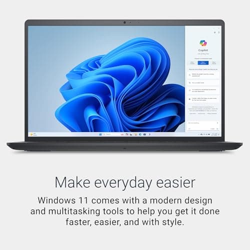 Dell 15 Laptop DC15255-15.6-inch FHD 120Hz Display, AMD Ryzen 5-7520U, 8GB LPDDR5 RAM, 512GB SSD, Radeon 610M Graphics, Windows 11 Home, Onsite Service - Carbon Black thumbnail 7