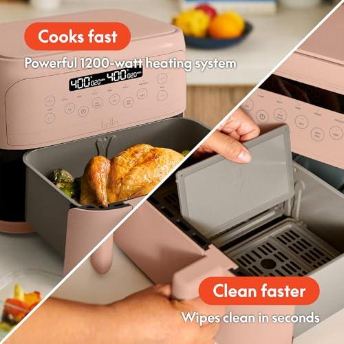 bella 4 Qt TriZone Air Fryer, EverGood™ Ceramic Nonstick Coating, Dual Basket Design w Removable Divider, Digital Touchscreen Control w 6 Preset Cooking Options, 1200 Watt, 3lb Cap thumbnail 5