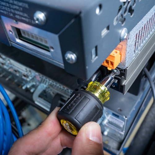 Klein Tools 32561 Multi-Bit Screwdriver/Nut Driver, 6-in-1 Stubby Screwdriver with 2 Phillips, 2 Slotted, 2 Nut Drivers thumbnail 7