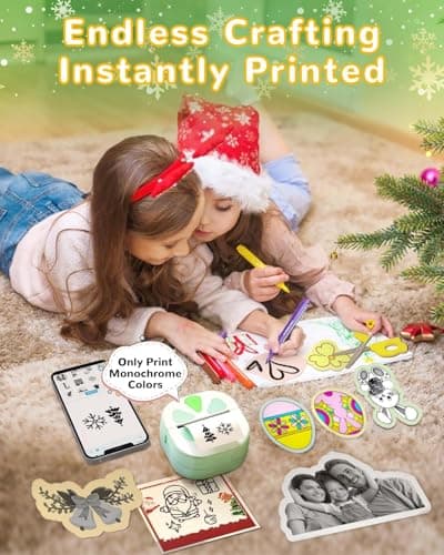 NADAIIN Mini Sticker Printer, D20 Portable Bluetooth Thermal Sticker Maker thumbnail 2