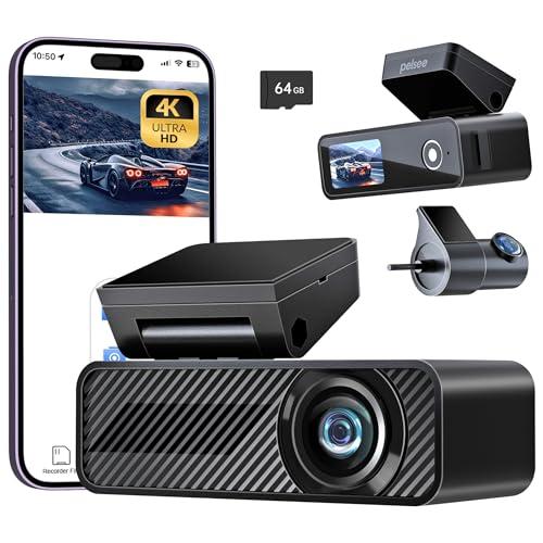 Oferta: Pelsee P1 Duo 4K Cámara Dual para Auto (Frontal y Trasera) + SD 64GB