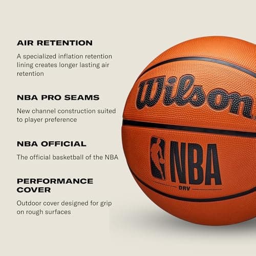 WILSON NBA DRV Series Basketball - DRV, Brown, Size 5 - 27.5" thumbnail 6