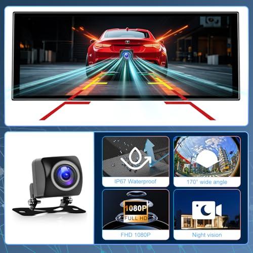 [11" Fully Laminated 60fps Touchscreen] -Accfly Wireless car Play Screen for Apple carplay &Android Auto, OTA Updates -HD Front Dashcam & Backup Camera, Car Stereo Radio/GPS Naviga thumbnail 9