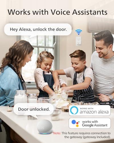 Philips Wi-Fi Smart Lock with Handle, Keyless Entry Keypad Door Lock with Handle, Front Door Deadbolt Set with WiFi Gateway, App Control, Fingerprint Unlock, PIN Code Unlock, Auto  thumbnail 4