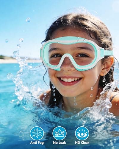 Aegend 2 Pack Swim goggles for Kids 3-15, Anti-Fog Anti-UV Wide Vision Waterproof, No leak Swimming goggles for Boys Girls thumbnail 2