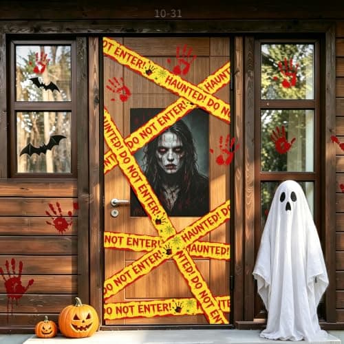 Miniatura de Cinta Adhesiva de Precaución para Halloween 5