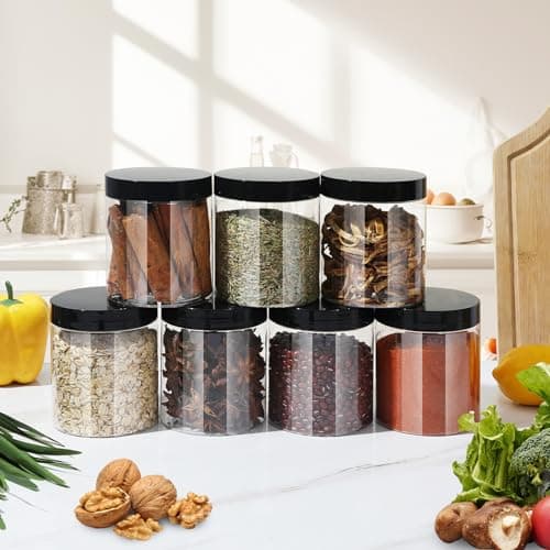 Set de 16 Frascos Herméticos de Plástico Crazystorey con Tapa, 16 oz