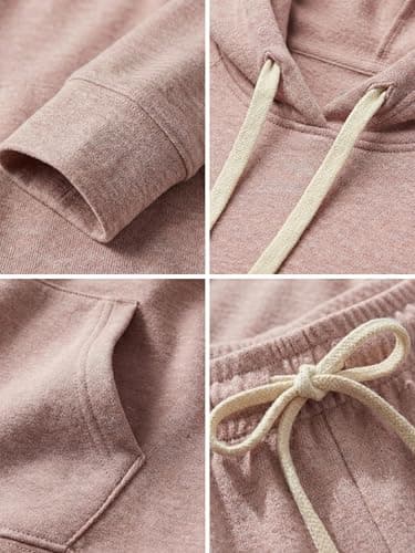 Showitty Women's 2 Piece Lounge Set Hoodie Wide Leg Pants Airport Travel