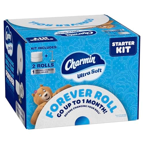 Charmin Toilet Paper Ultra Soft, Forever Roll Starter Kit, 1 Holder, 2 Rolls, 2-ply Bath Tissue thumbnail 14
